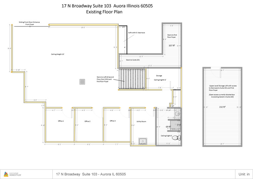 17 N Broadway St, Aurora, IL for lease - Floor Plan - Image 2 of 20