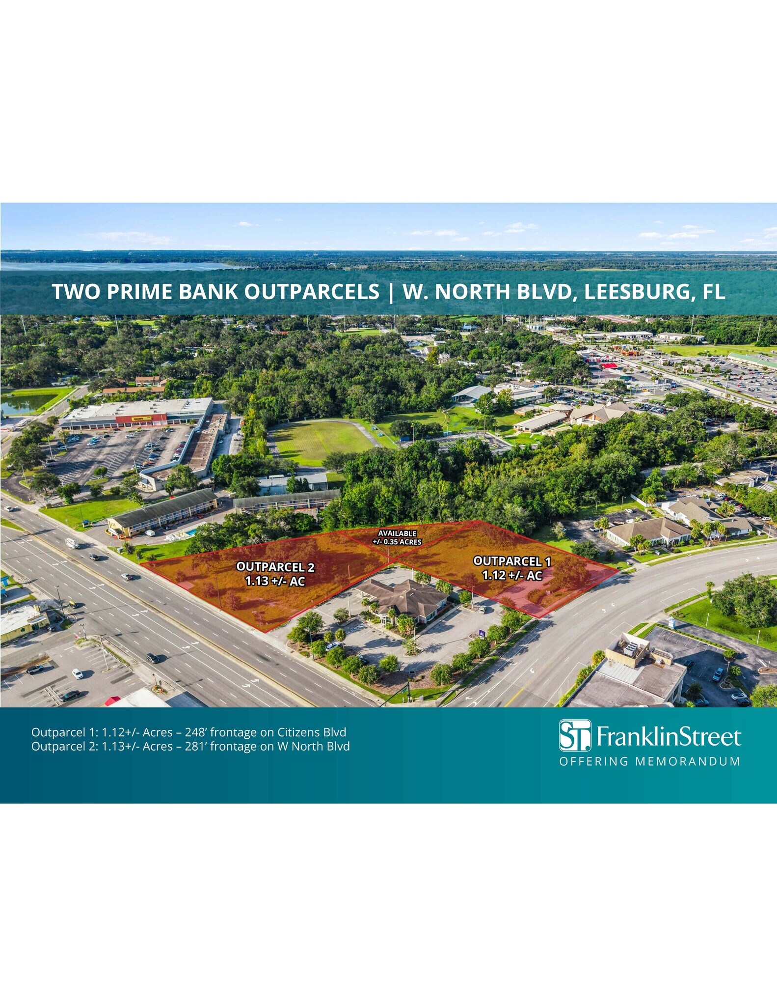W NORTH BLVD, LEESBURG, FL OUT PARCELS portfolio of 2 properties for sale on LoopNet.com Aerial- Image 1 of 10