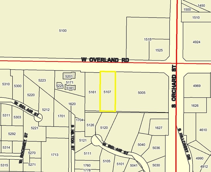 5105-5107 W Overland Rd, Boise, ID for lease - Plat Map - Image 3 of 4