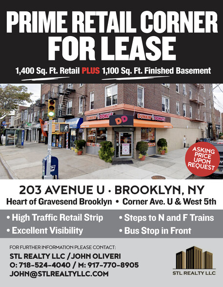 203 Avenue U, Brooklyn, NY for lease - Building Photo - Image 1 of 3