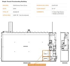 2340 Enrico Fermi Dr, San Diego, CA for lease Floor Plan- Image 1 of 2