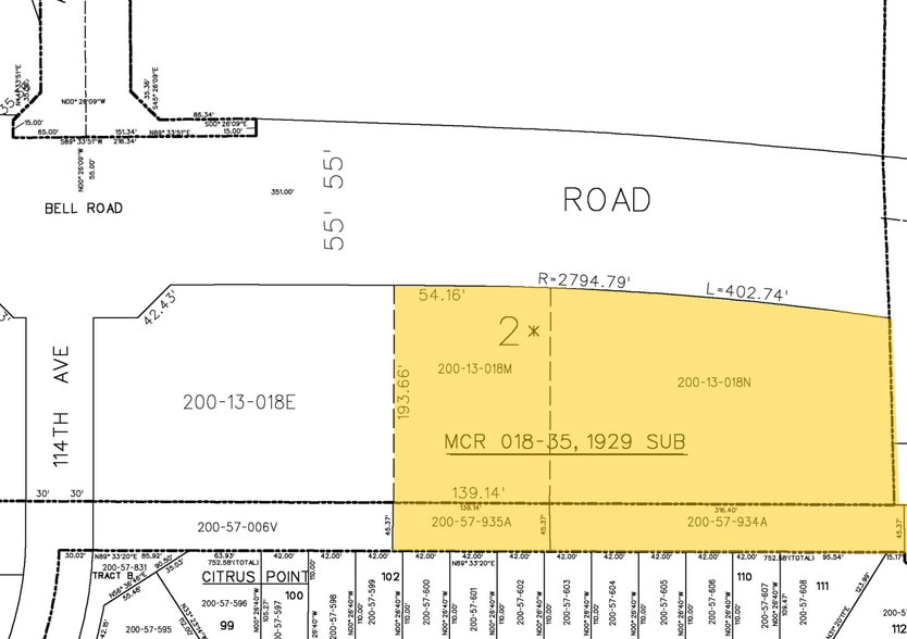 11327 W Bell Rd, Surprise, AZ for lease - Plat Map - Image 2 of 15