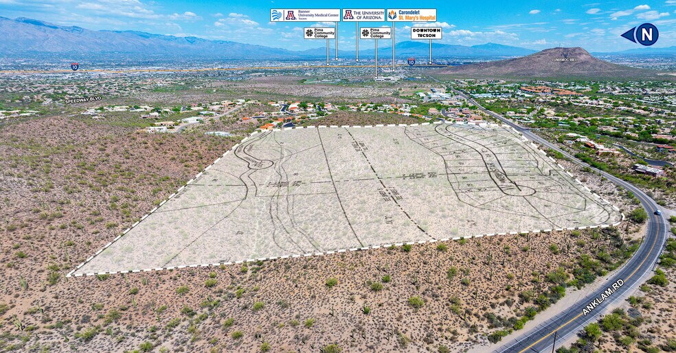 W NWC of Anklam Rd and Greasewood Rd, Tucson, AZ for sale - Aerial - Image 3 of 5