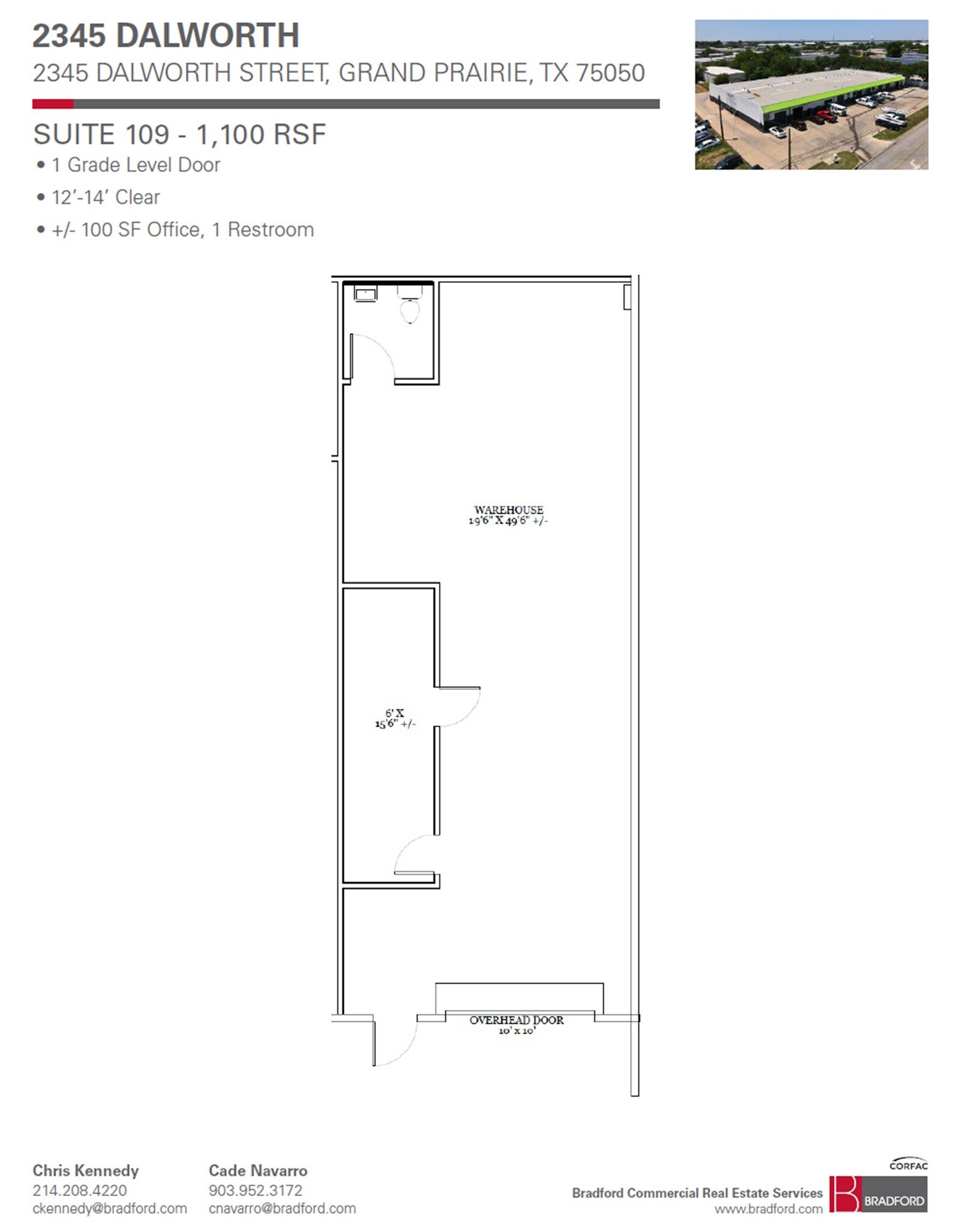 2345 Dalworth St, Grand Prairie, TX for lease Floor Plan- Image 1 of 1