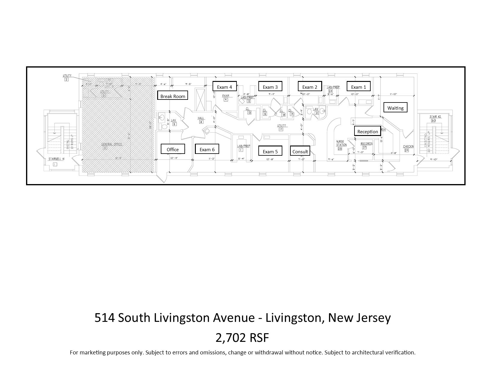 514 S Livingston Ave, Livingston, NJ for lease Floor Plan- Image 1 of 1