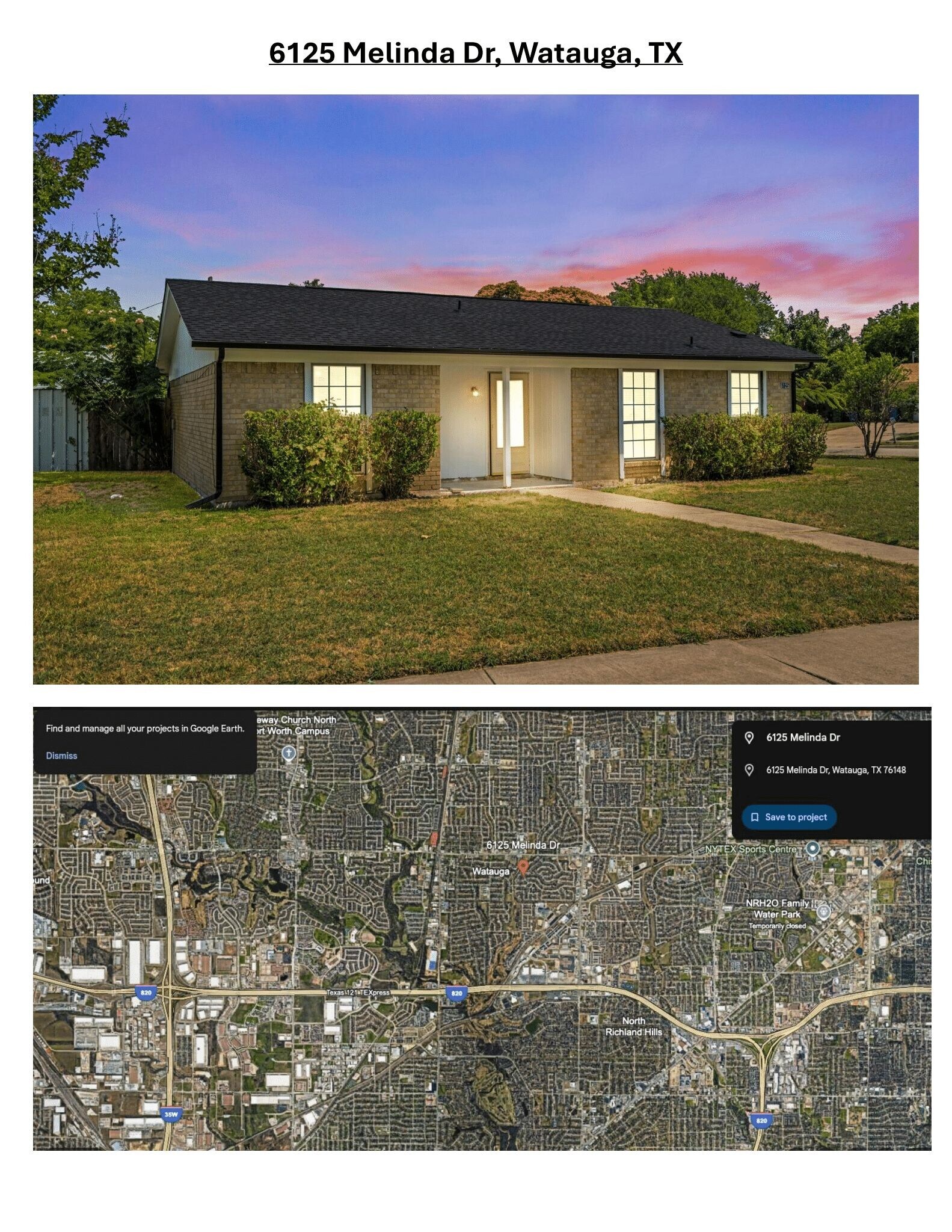 6125 Melinda Dr, Watauga, TX for sale Primary Photo- Image 1 of 2