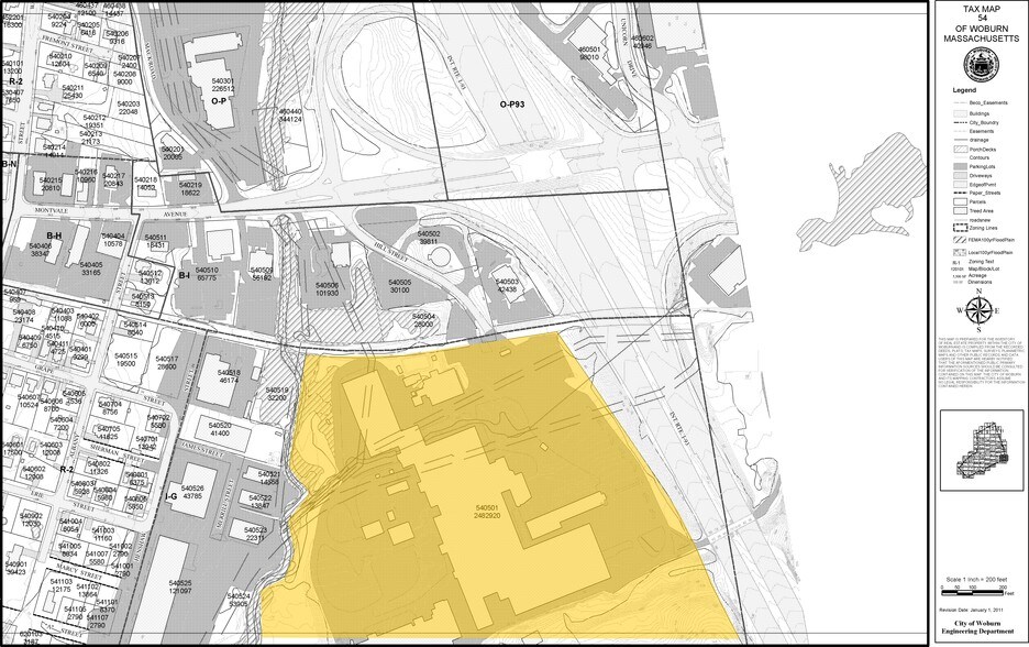2 Hill St, Woburn, MA for sale - Plat Map - Image 1 of 1