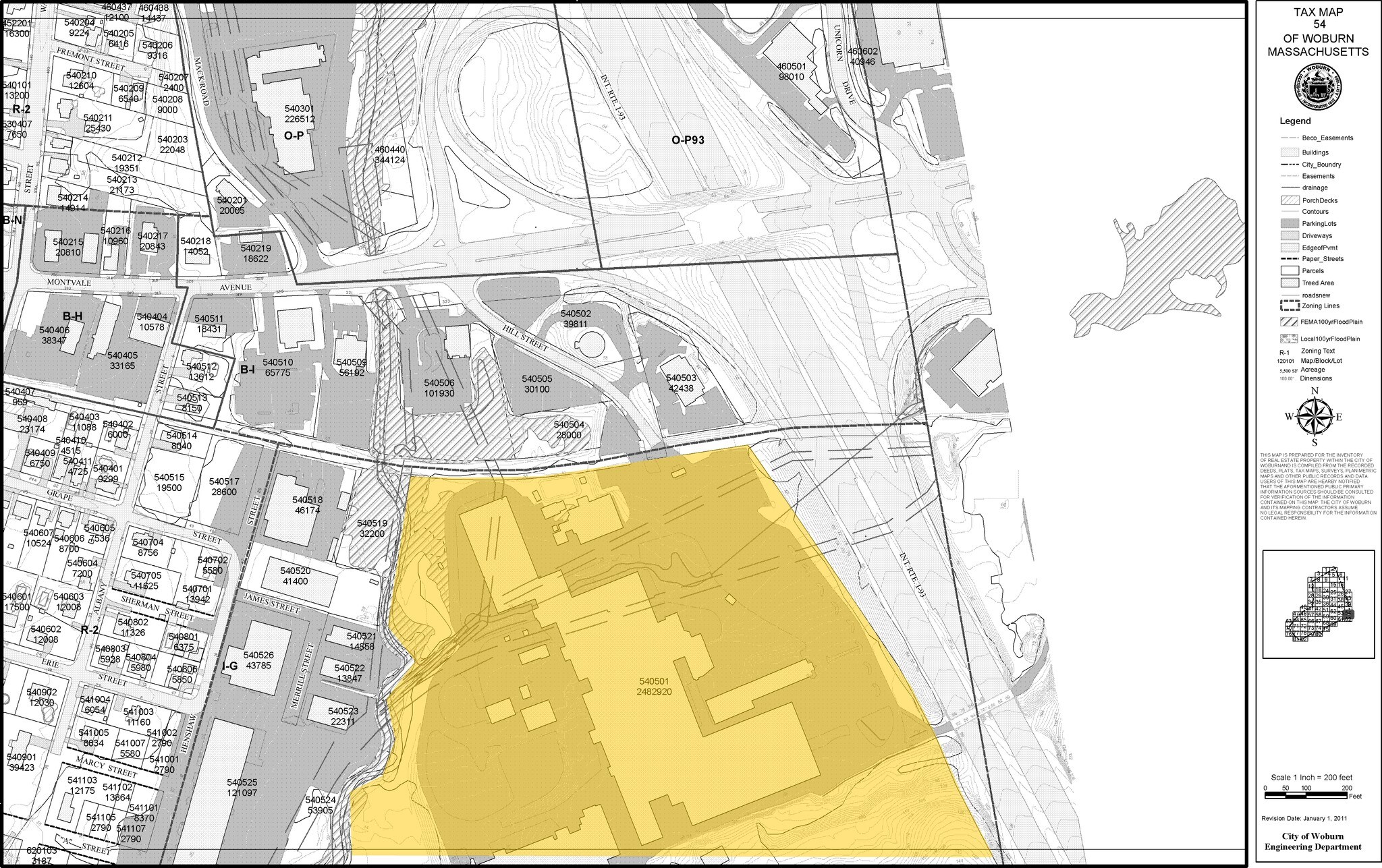 2 Hill St, Woburn, MA for sale Plat Map- Image 1 of 1