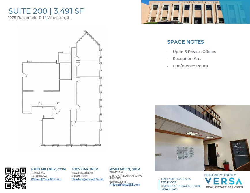 1275 E Butterfield Rd, Wheaton, IL for lease Floor Plan- Image 1 of 4