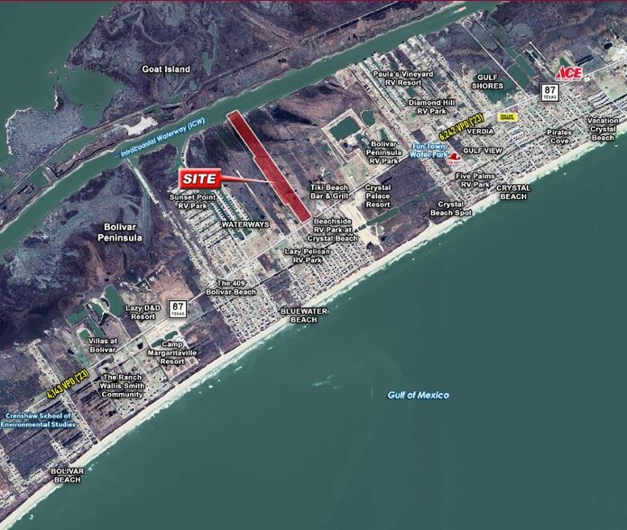 SH 87 hwy, Crystal Beach, TX for sale - Building Photo - Image 1 of 3