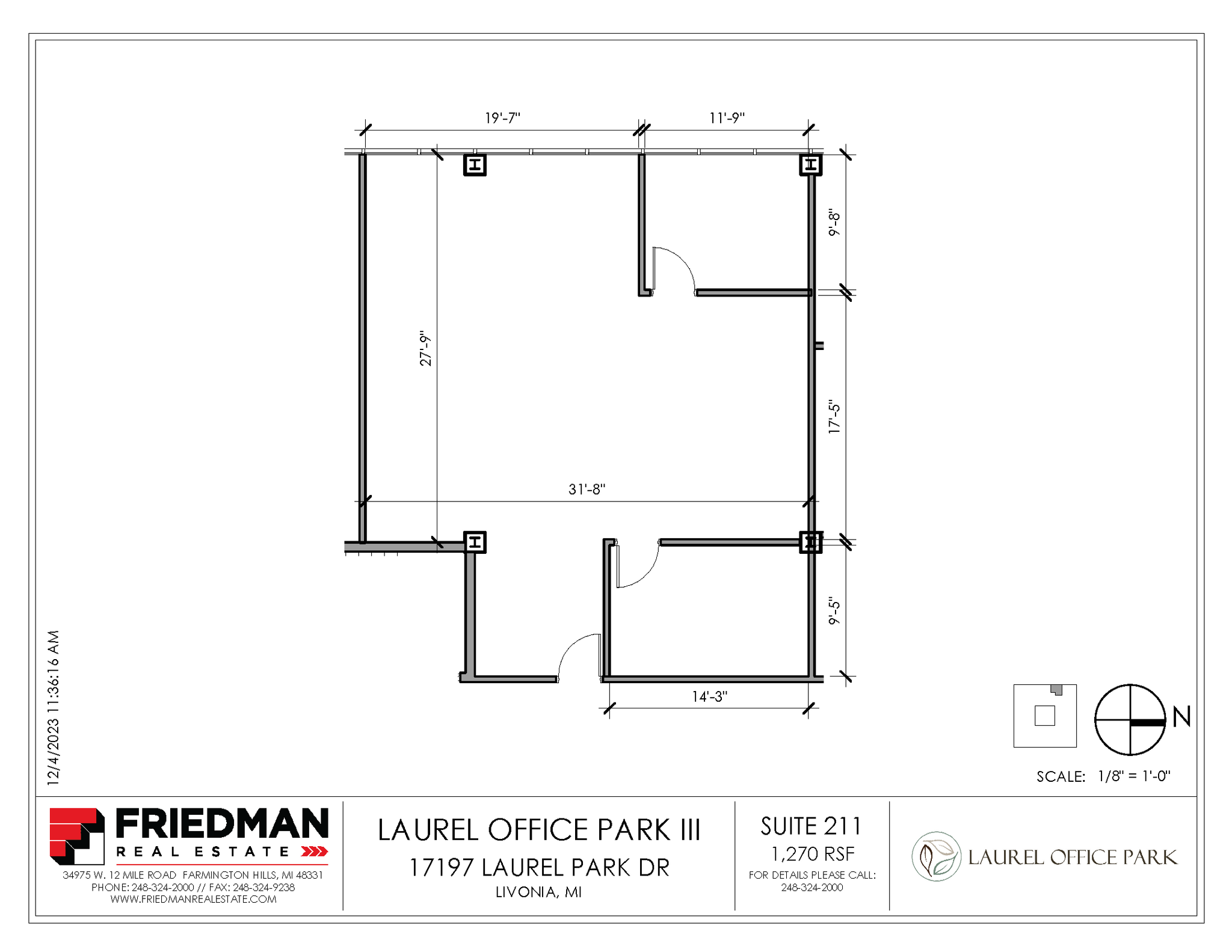 17197 N Laurel Park Dr, Livonia, MI for lease Floor Plan- Image 1 of 2