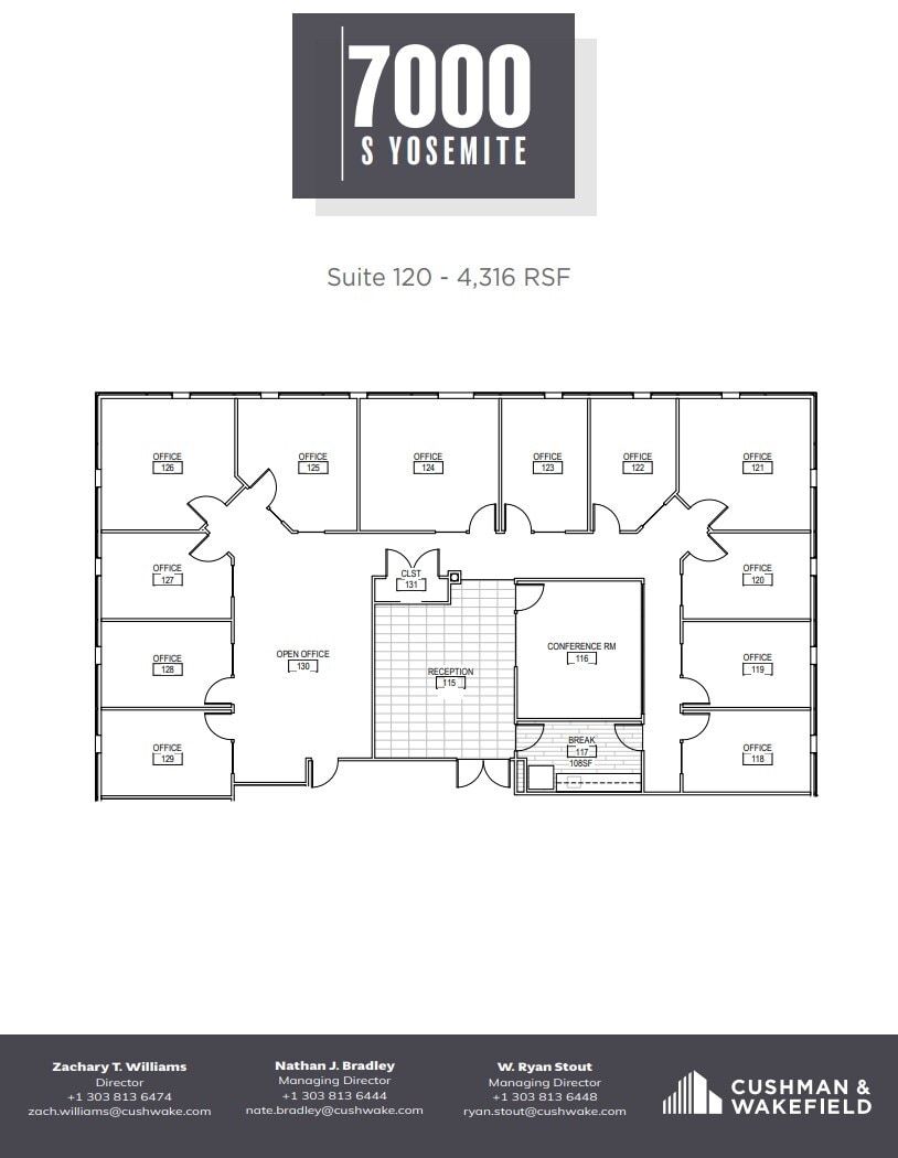 7000 S Yosemite St, Centennial, CO for lease Floor Plan- Image 1 of 1