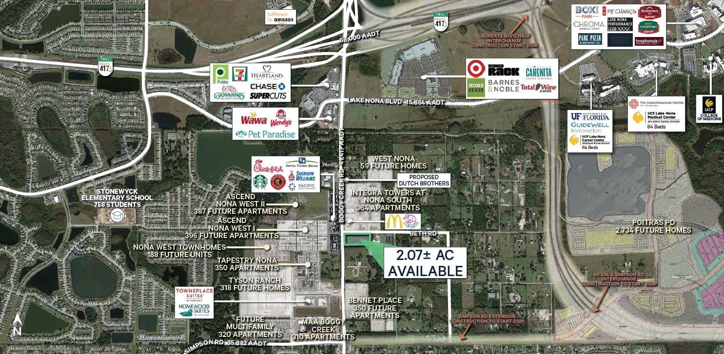 SEC Boggy Creek Rd and Beth rd, Orlando, FL for lease Aerial- Image 1 of 3