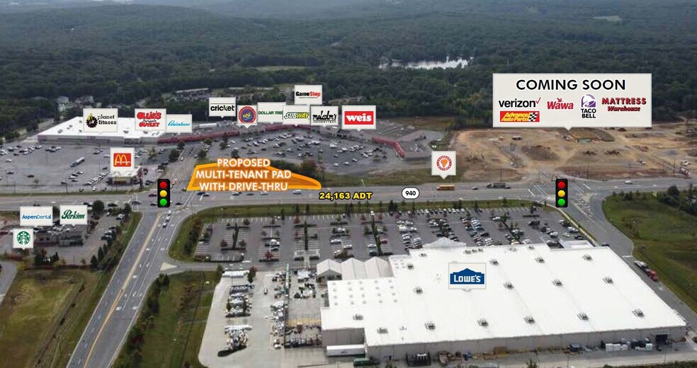 Route 940 & Industrial Park Dr, Mount Pocono, PA 18344 Retail for