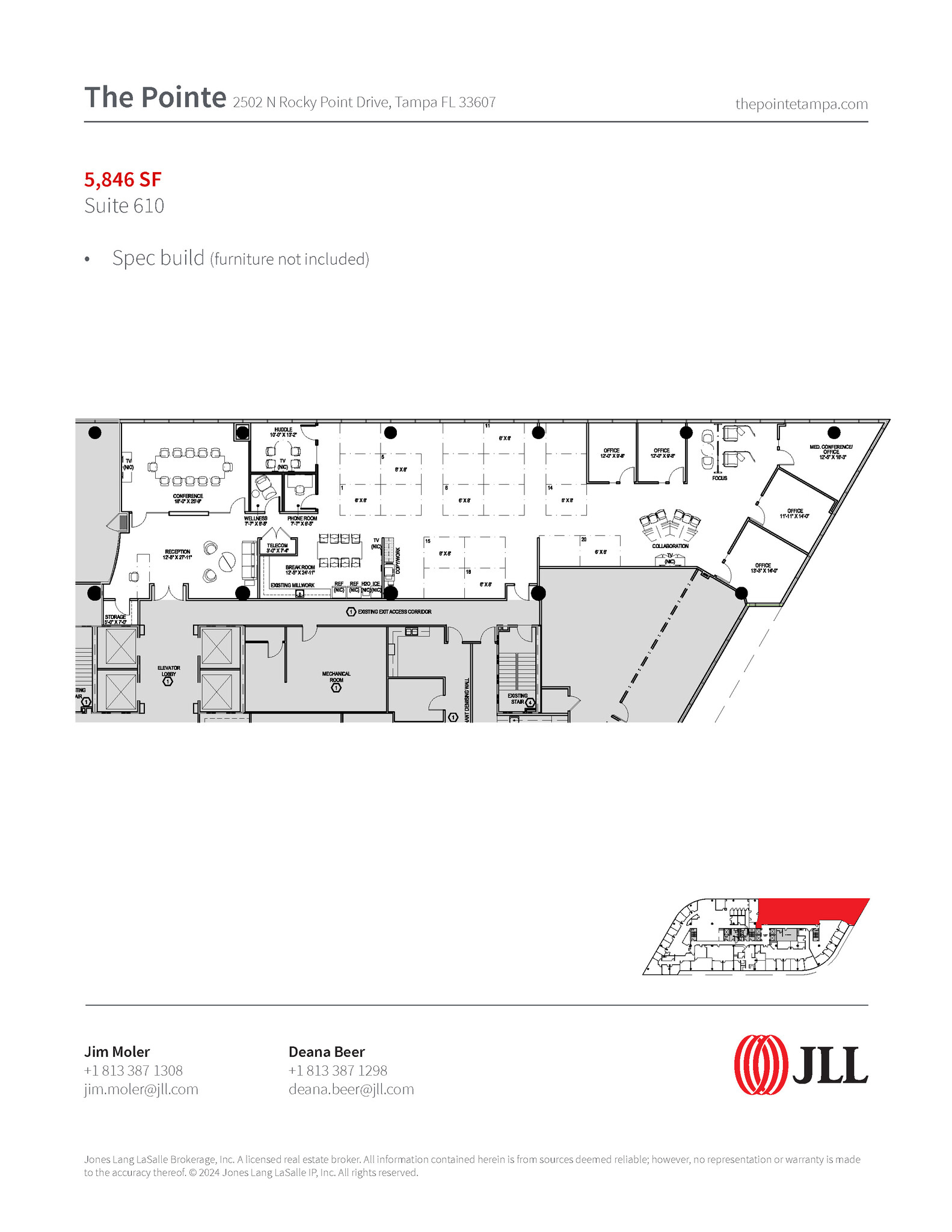 2502 N Rocky Point Dr, Tampa, FL for lease Floor Plan- Image 1 of 1