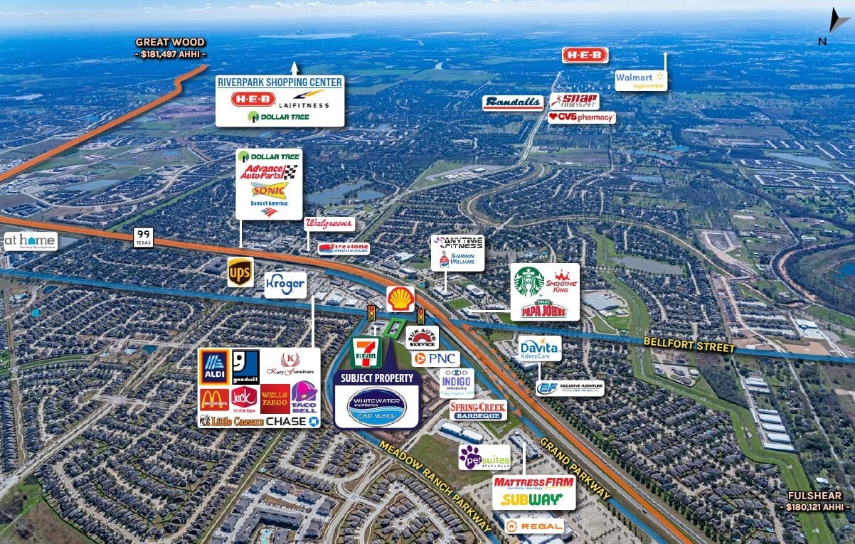 20850 W Bellfort St, Richmond, TX 77407 WhiteWater Express Car Wash