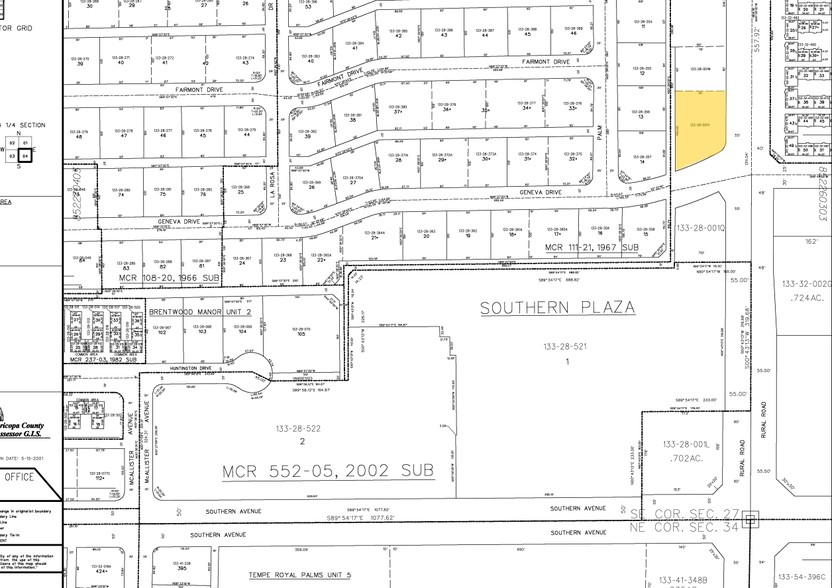 3110 S Rural Rd, Tempe, AZ for lease - Plat Map - Image 2 of 4