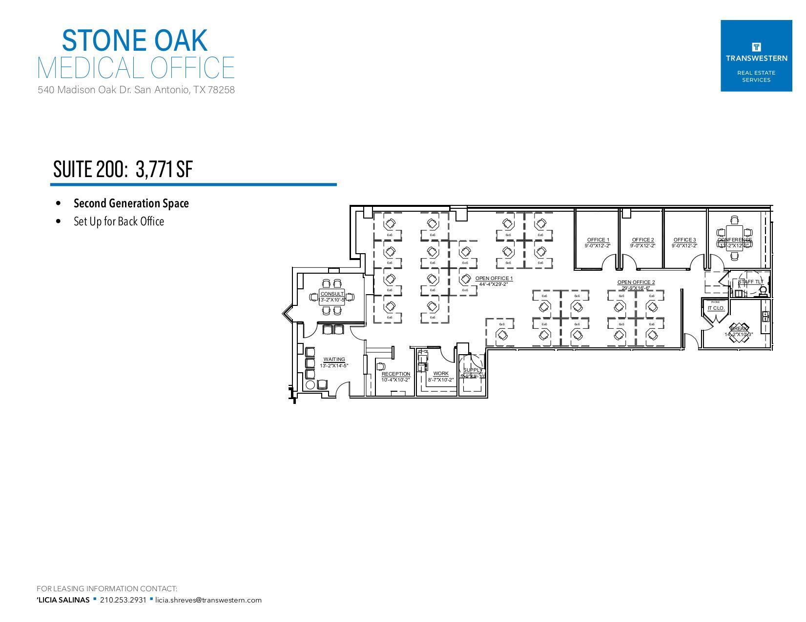 540 Madison Oak Dr, San Antonio, TX for lease Floor Plan- Image 1 of 1