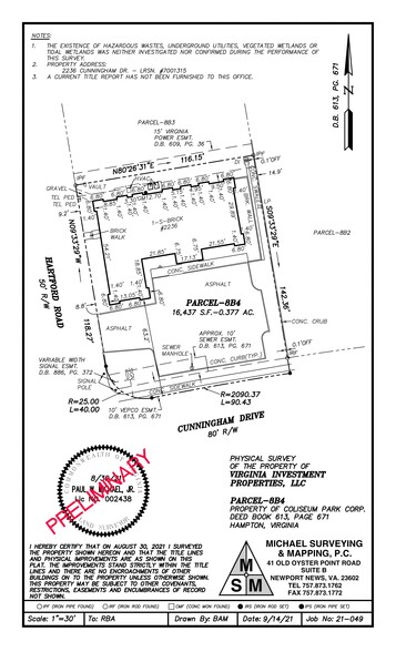 2236 Cunningham Dr, Hampton, VA for lease - Site Plan - Image 1 of 1