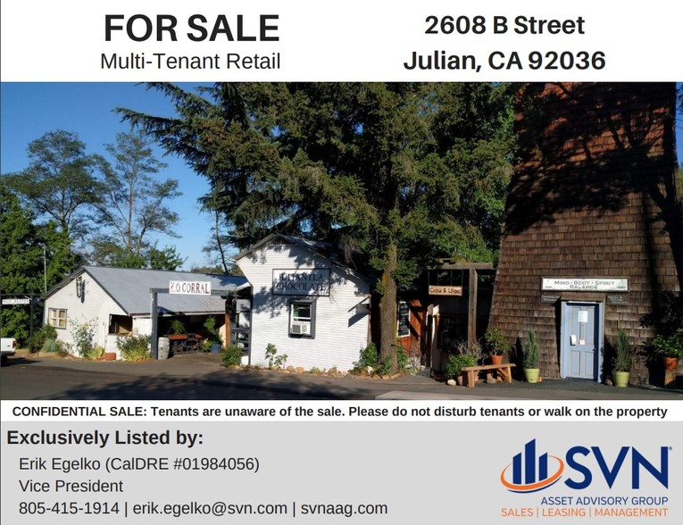 2608 B St, Julian, CA for sale - Building Photo - Image 1 of 1