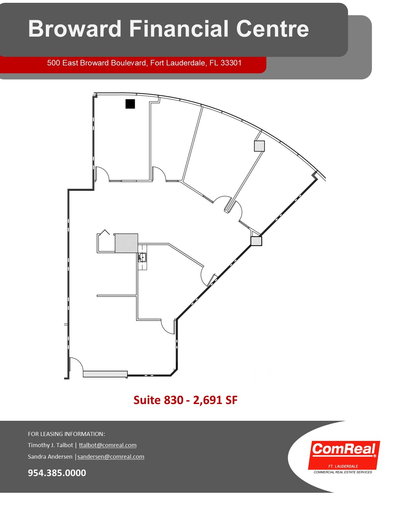 500 E Broward Blvd, Fort Lauderdale, FL for lease Floor Plan- Image 1 of 1