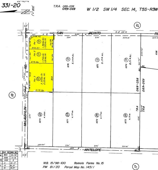 MENIFEE SMALL INDUSTRIAL LOTS portfolio of 3 properties for sale on LoopNet.com - Plat Map - Image 2 of 2