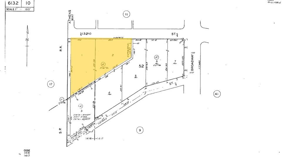 360-366 W 132nd St, Los Angeles, CA for lease - Plat Map - Image 3 of 4