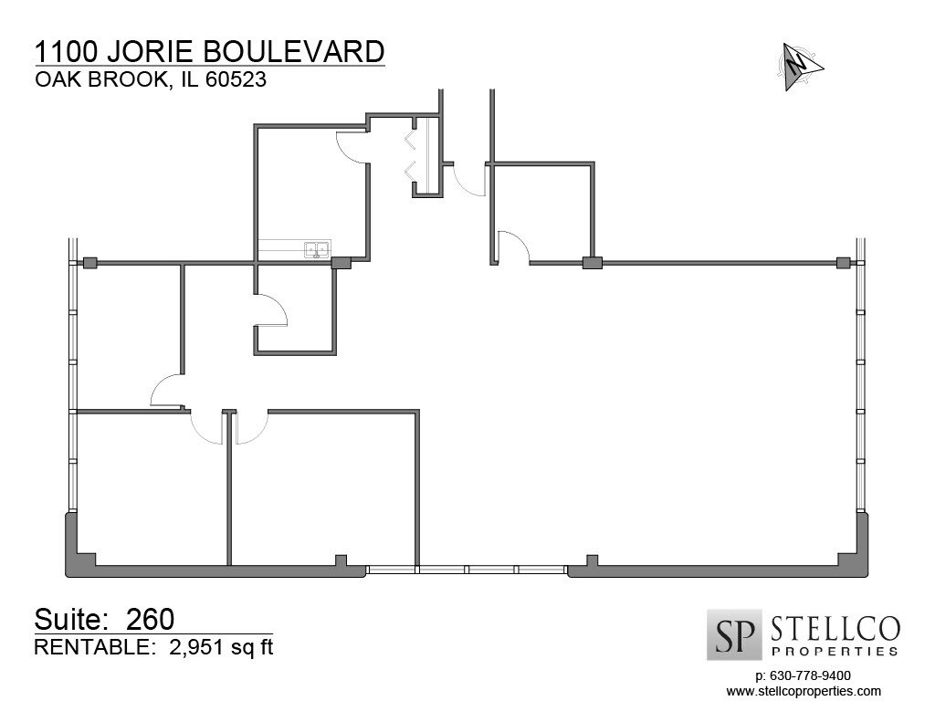 1100 Jorie Blvd, Oak Brook, IL for lease Floor Plan- Image 1 of 1