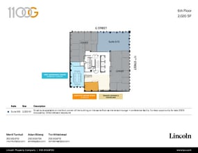 1100 G St NW, Washington, DC for lease Floor Plan- Image 1 of 1