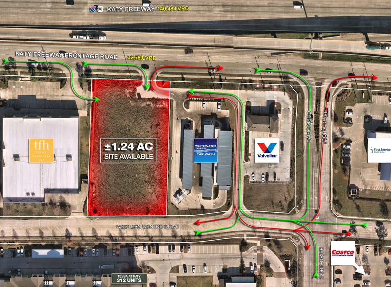 SWC I-10 & Cobia, Katy, TX for sale - Aerial - Image 1 of 3