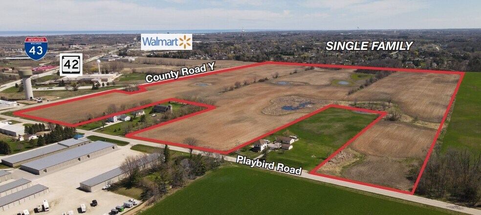 W1747 Playbird Rd, Sheboygan, WI for sale - Aerial - Image 1 of 1