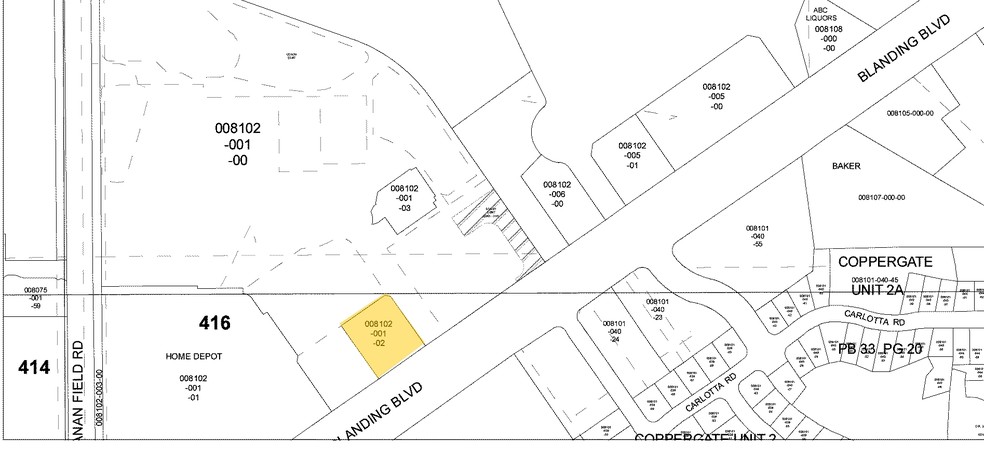 1700 Blanding Blvd, Middleburg, FL for sale - Plat Map - Image 1 of 4