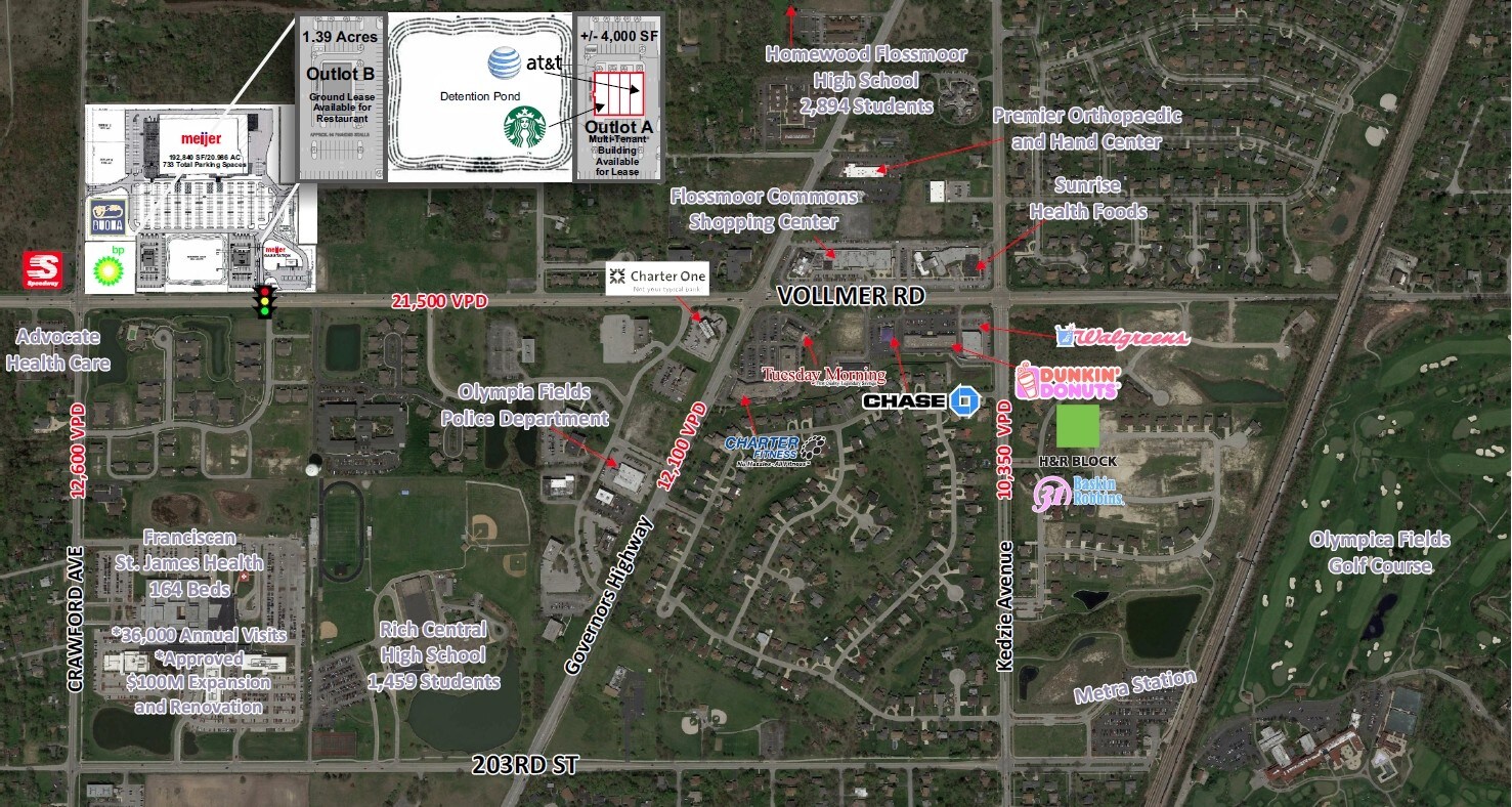 NEC Crawford Ave & Vollmer Rd, Flossmoor, IL for sale Primary Photo- Image 1 of 1