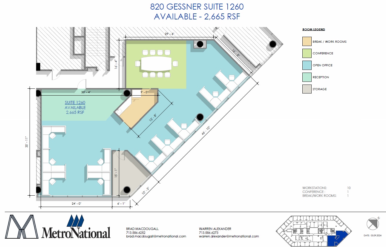 820 Gessner Rd, Houston, TX for lease Floor Plan- Image 1 of 1