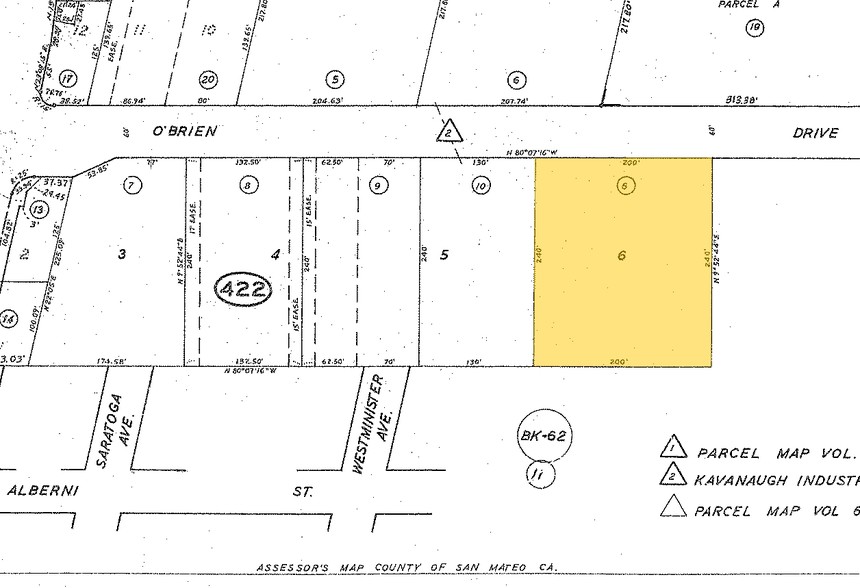 1020 O'Brien Dr, Menlo Park, CA for lease - Plat Map - Image 2 of 3