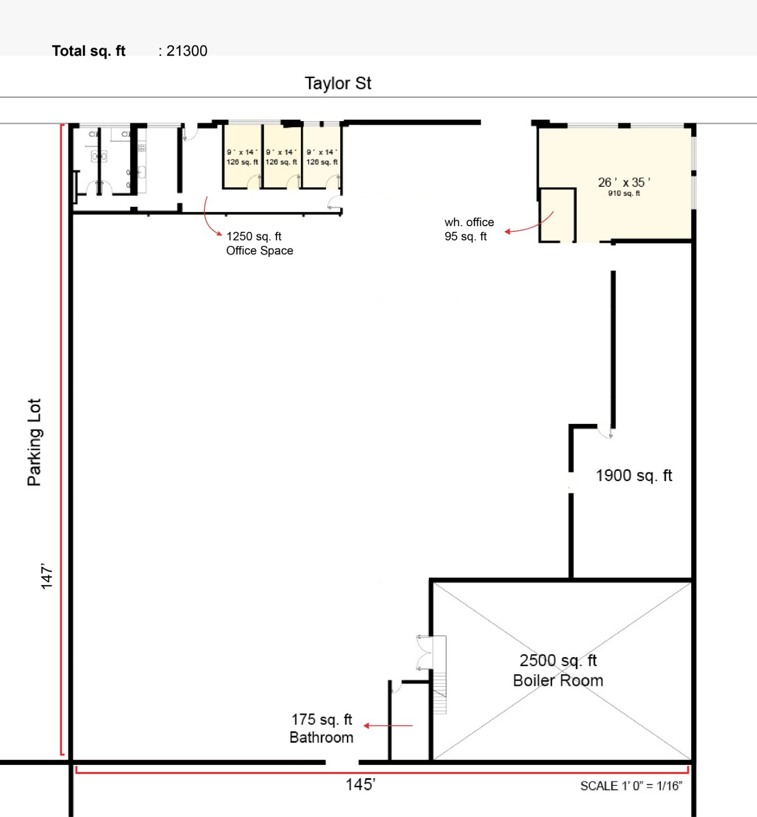 5658 W Fillmore St, Chicago, IL for lease Floor Plan- Image 1 of 12