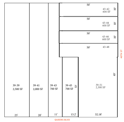 39-39 Queens Blvd, Long Island City, NY for lease Floor Plan- Image 1 of 3