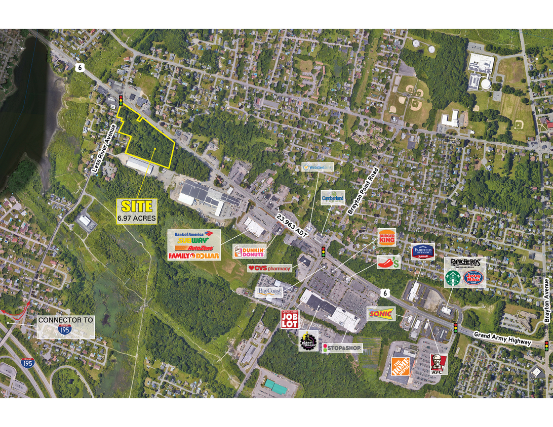 Lees River Ave, Somerset, MA for lease Aerial- Image 1 of 3