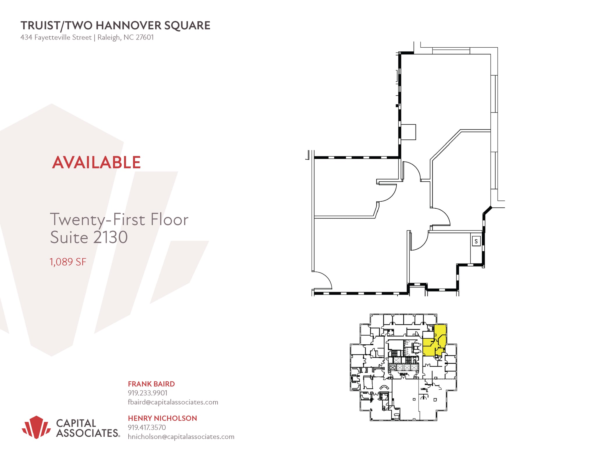 434 Fayetteville St, Raleigh, NC for lease Floor Plan- Image 1 of 1