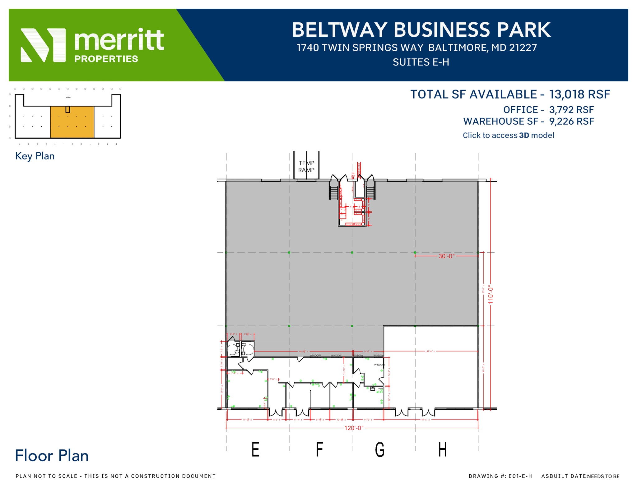 1730 Twin Springs Rd, Baltimore, MD for lease Floor Plan- Image 1 of 1