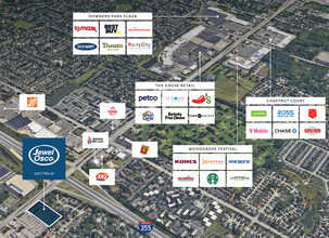 2317 75th St, Woodridge, IL - aerial  map view