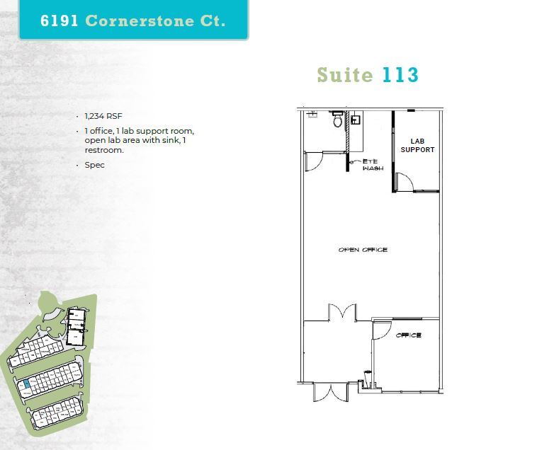 6185 Cornerstone Ct E, San Diego, CA for lease Floor Plan- Image 1 of 1