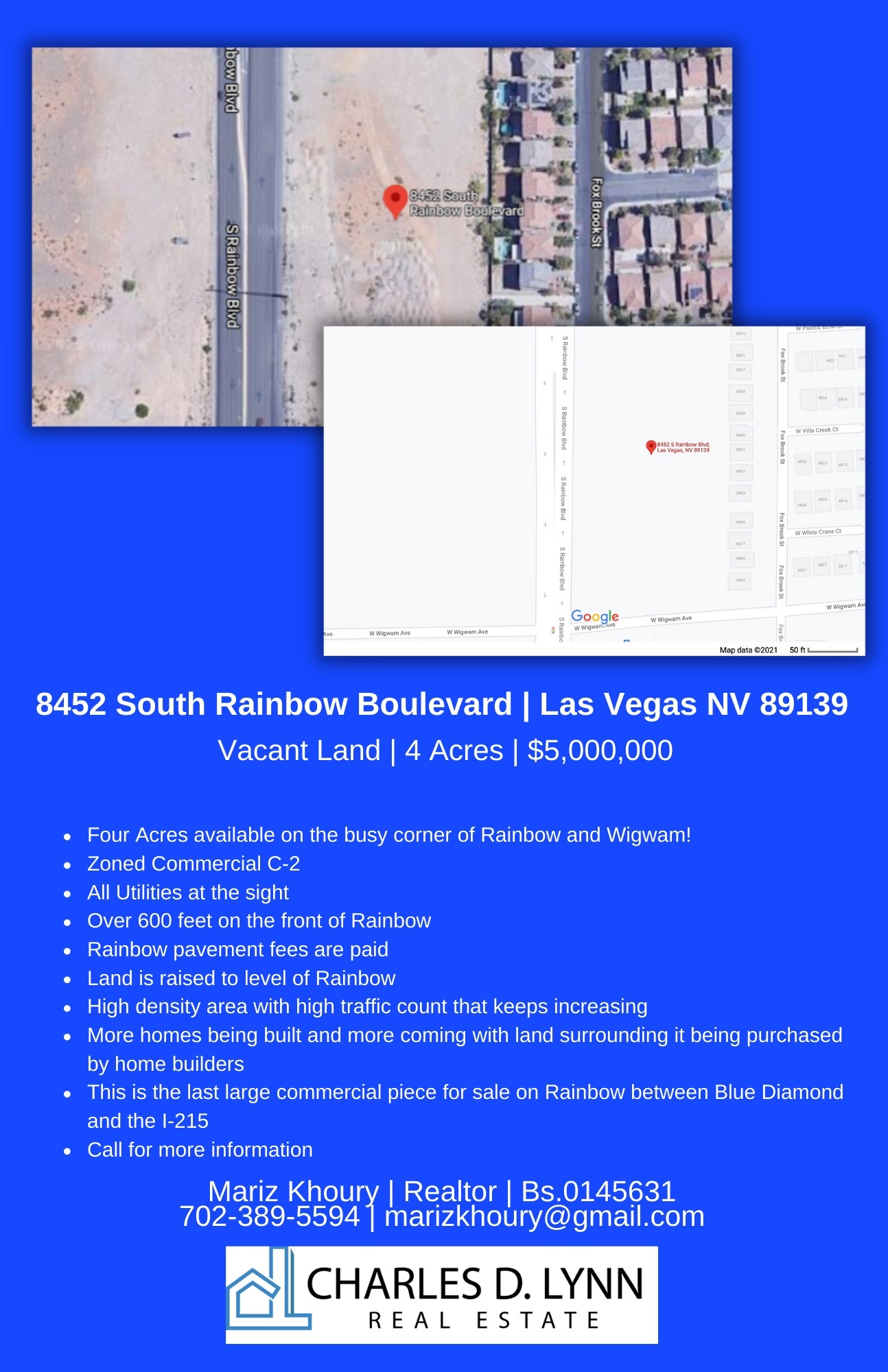 8452 S Rainbow Blvd, Enterprise, NV for sale Aerial- Image 1 of 1