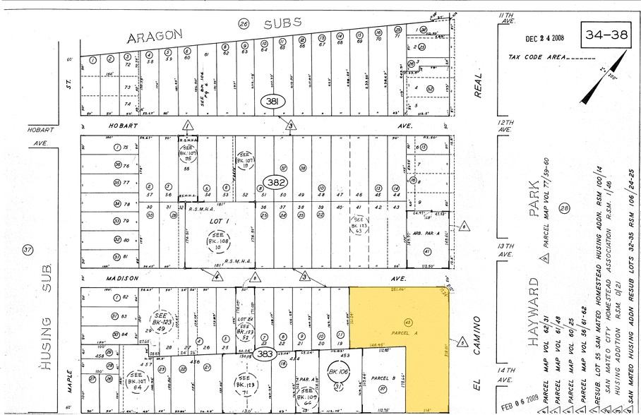 1300 S El Camino Real, San Mateo, CA for lease - Plat Map - Image 2 of 16