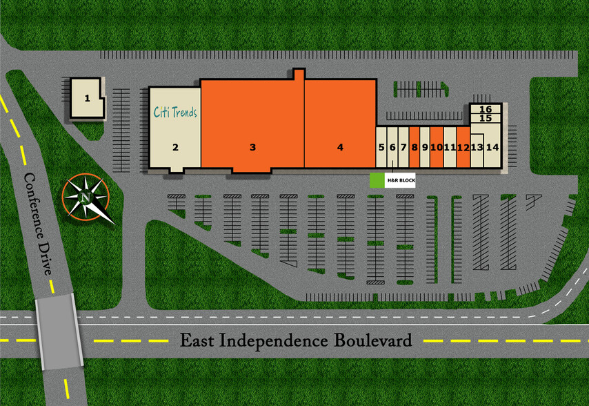 5622-5708 E Independence Blvd, Charlotte, NC for lease - Site Plan - Image 2 of 2