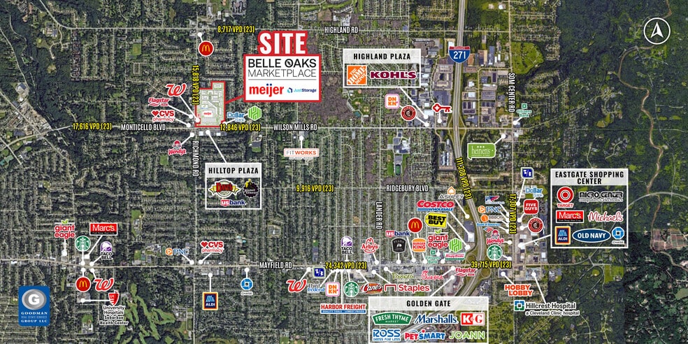 Richmond Road, Richmond Heights, OH for lease - Aerial - Image 2 of 4