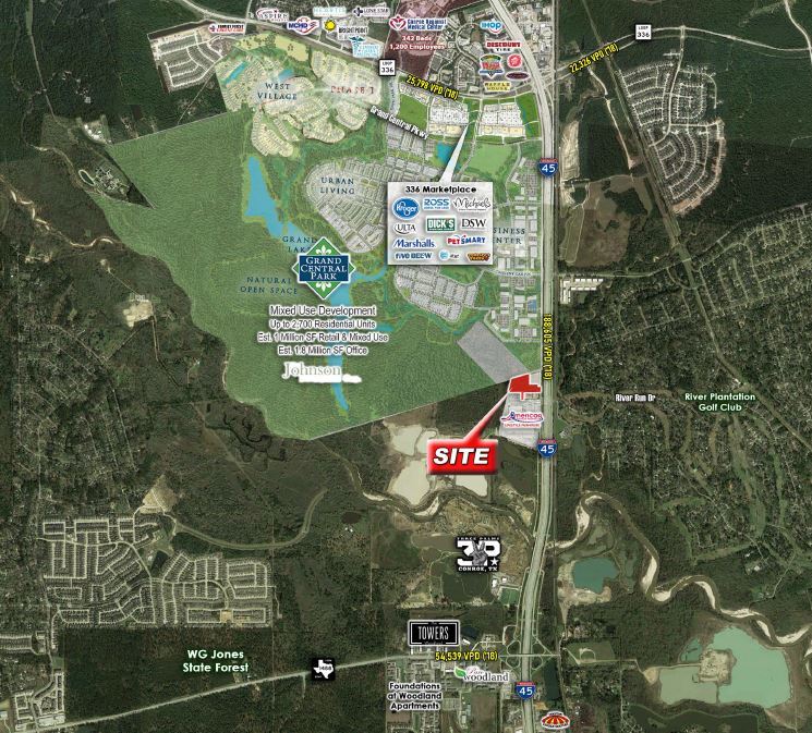 I-45 & River Plantation Dr, Conroe, TX for sale Aerial- Image 1 of 1