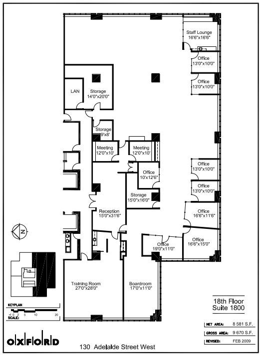 130 Adelaide St W, Toronto, ON for lease Floor Plan- Image 1 of 1