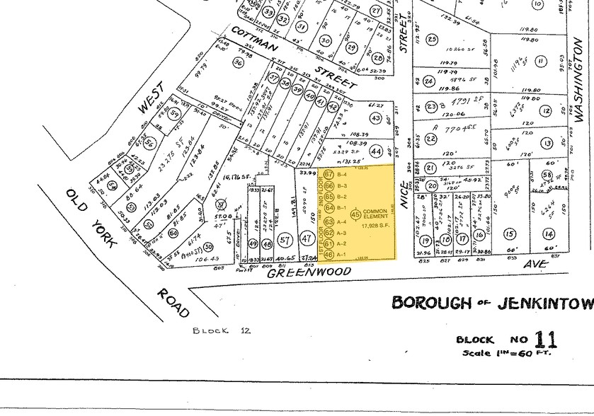 815 Greenwood Ave, Jenkintown, PA for sale - Plat Map - Image 3 of 6