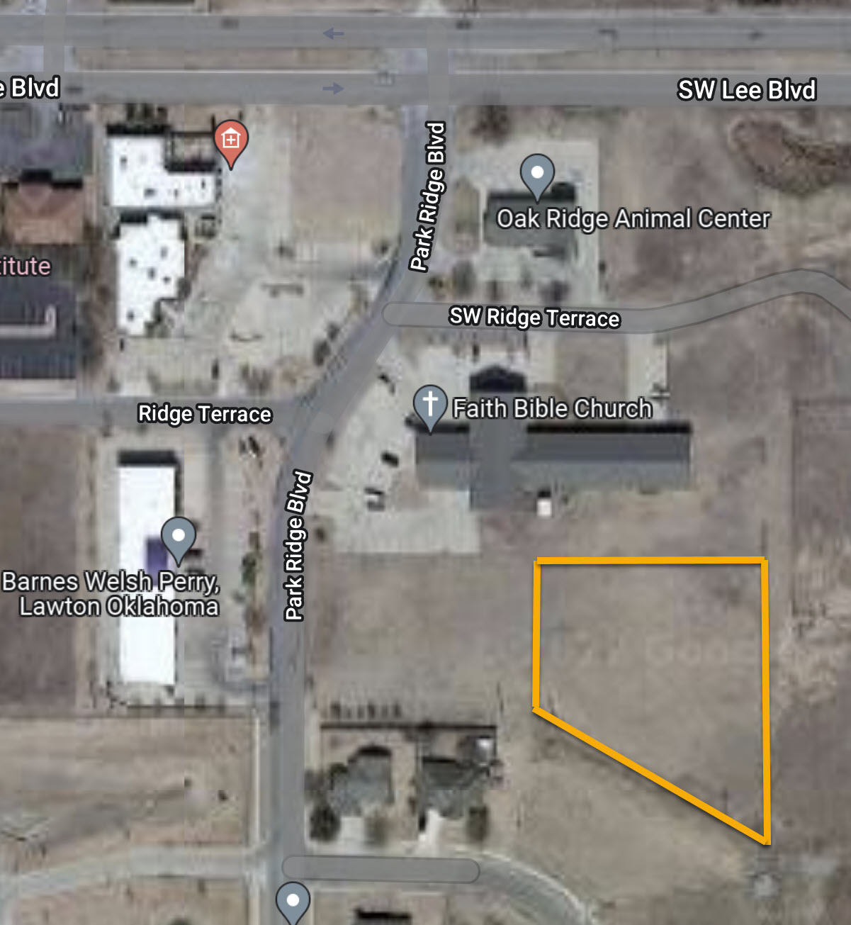 NEC of Park Ridge Blvd & SW Jefferson Ave, Lawton, OK for sale Aerial- Image 1 of 2